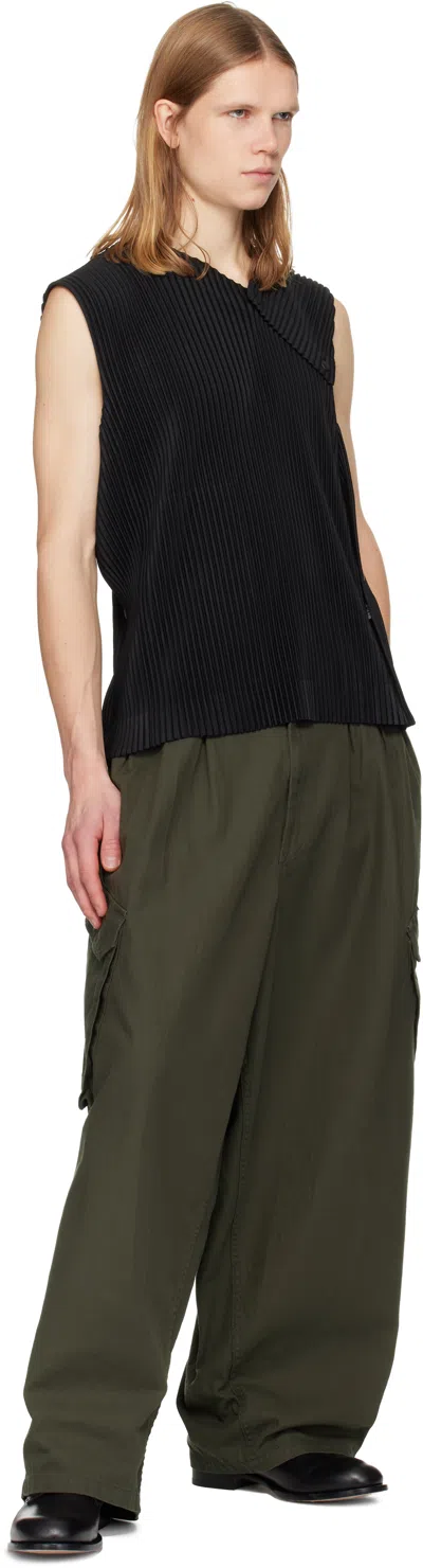 Issey Miyake Black Stone Cloud Tank Top In Black