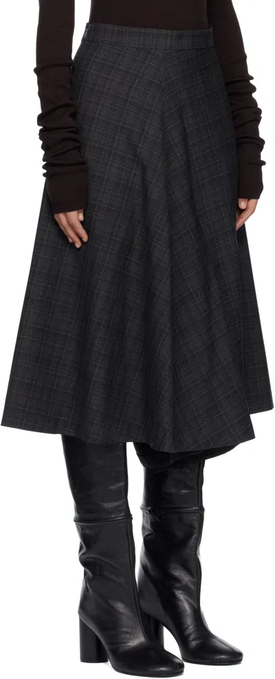 Marie Adam-leenaerdt Gray 2 In 1 Midi Skirt In Gray