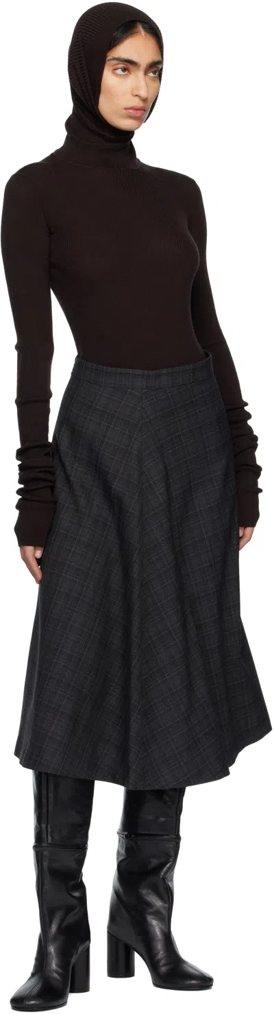 Marie Adam-leenaerdt Gray 2 In 1 Midi Skirt In Gray