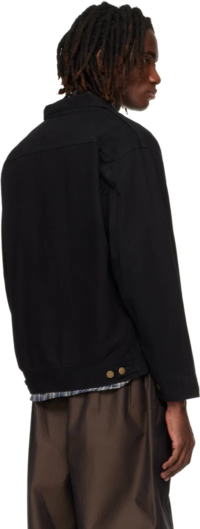 South2 West8 Black Work Jacket In Black