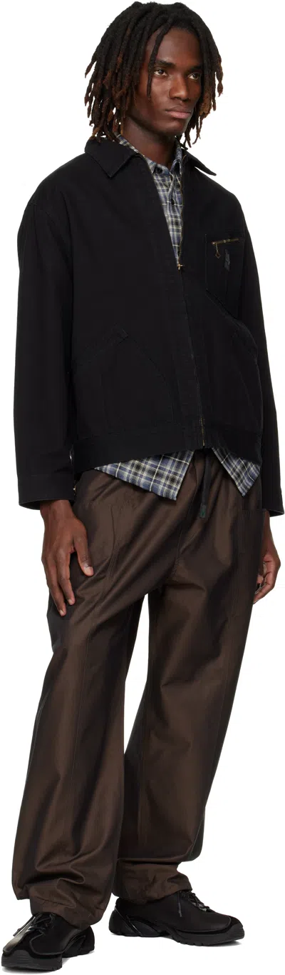 South2 West8 Black Work Jacket In Black