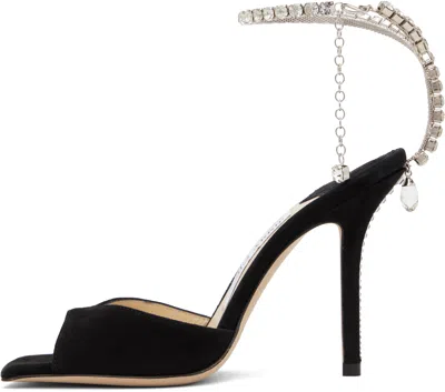 Jimmy Choo Black Saeda 100 Heeled Sandals In Multi
