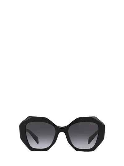 Prada Womens Black Pr16ws Irregular-frame Acetate Sunglasses In Black