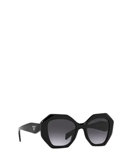 Prada Womens Black Pr16ws Irregular-frame Acetate Sunglasses In Black
