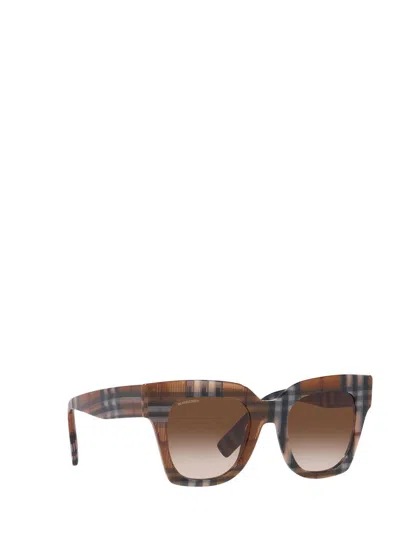 Burberry Kitty Be4364 396713 Butterfly Sunglasses In Brown
