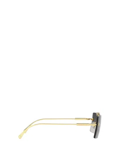 Versace Womens Ve2245 Rectangular-frame Metal Sunglasses Gold In Black