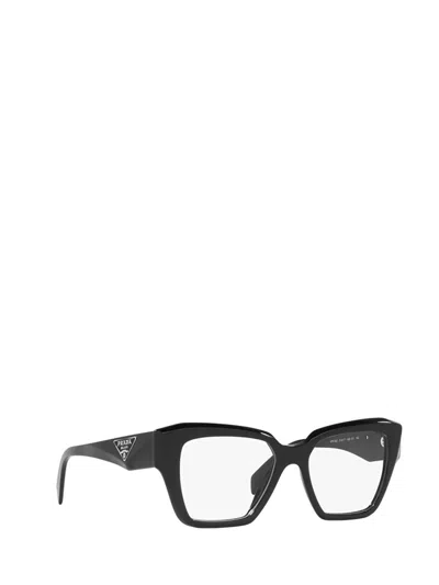 Prada Womens Black Pr 09zv Square-frame Acetate Optical Glasses In Black