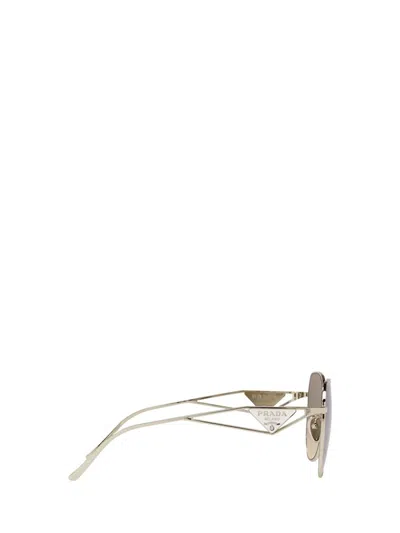 Prada Womens Gold Pr 57ys Aviator Steel And Polyamide Sunglasses In Pale Gold