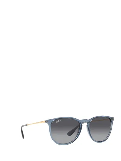 Ray Ban Rb4171 Erika Round-frame Sunglasses In Black
