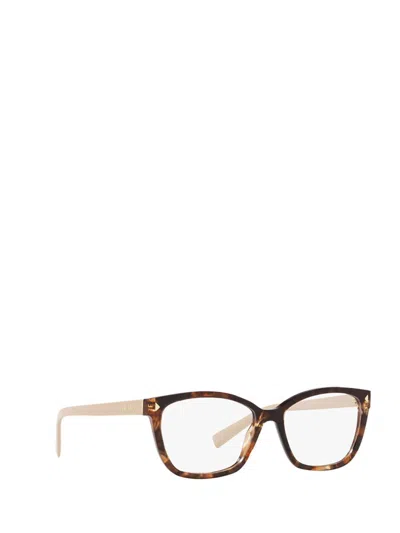 Prada Tortoiseshell-effect Square-frame Glasses In Brown