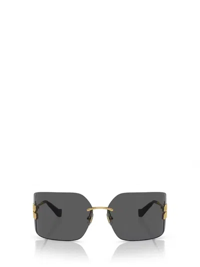 Miu Miu Womens Gold Mu 54ys Square-frame Metal Sunglasses In Gold