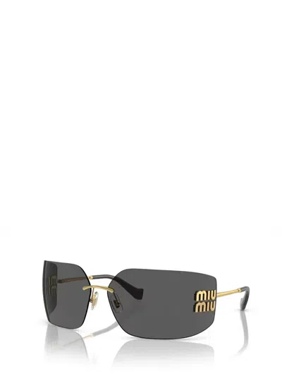 Miu Miu Womens Gold Mu 54ys Square-frame Metal Sunglasses In Gold