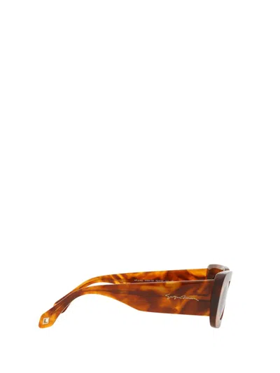 Giorgio Armani Womens Red Ar8182 Tinted-lens Rectangle-frame Acetate Sunglasses In Brown