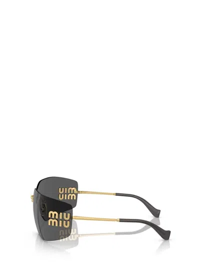 Miu Miu Womens Gold Mu 54ys Square-frame Metal Sunglasses In Gold
