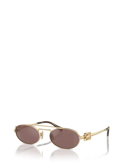 Miu Miu Eyewear Sunglasses In Gold