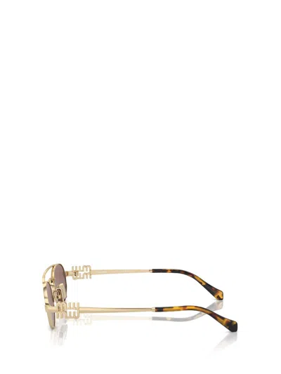 Miu Miu Eyewear Sunglasses In Gold