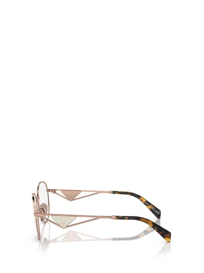 Prada Eyewear Round Frame Glasses In Gold