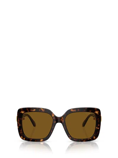 Swarovski Tortoiseshell-effect Rectangle-frame Sunglasses In Brown