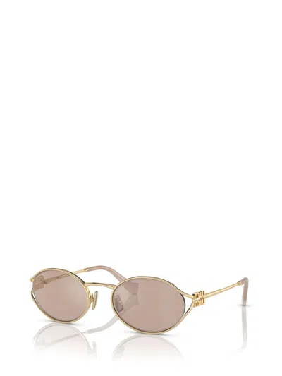 Miu Miu Eyewear Sunglasses In Gold