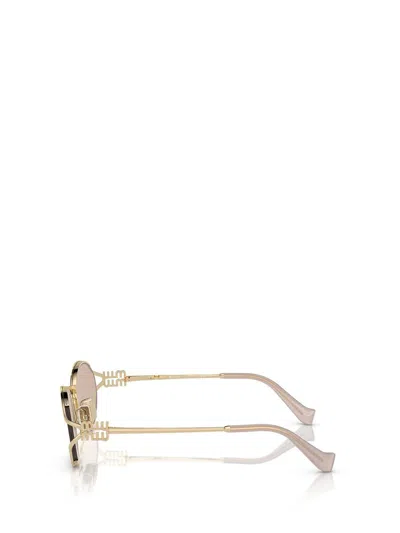 Miu Miu Eyewear Sunglasses In Gold