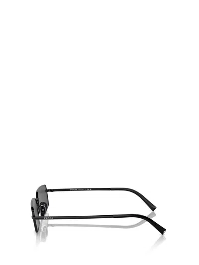 Prada Womens Black Pra60s Rectangle-frame Metal Sunglasses