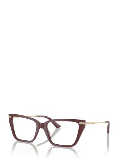 Jimmy Choo 53mm Cat Eye Optical Glasses In Burgundy