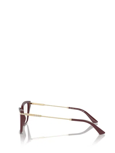 Jimmy Choo 53mm Cat Eye Optical Glasses In Burgundy