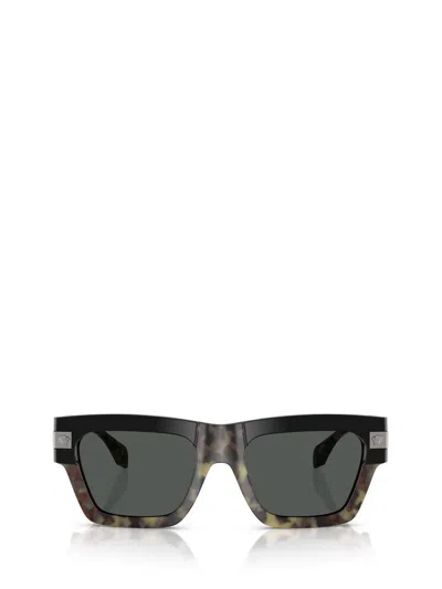 Versace 55mm Plaque Rectangular Sunglasses In Multi
