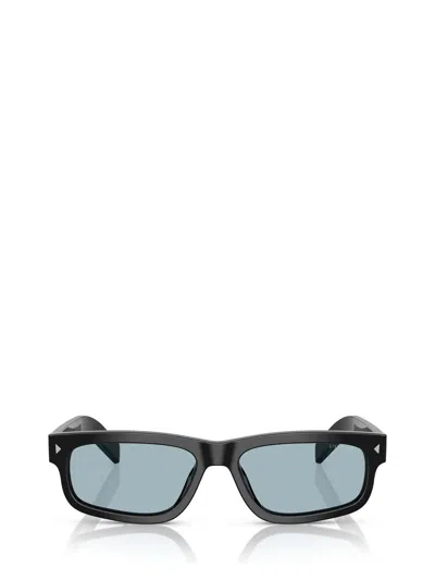 Prada 57mm Rectangular Optical Glasses In Black