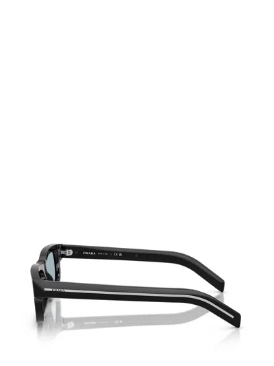 Prada 57mm Rectangular Optical Glasses In Black