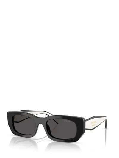 Prada Dark Grey Rectangular Ladies Sunglasses Pr B05s 09q08z 53 In Black