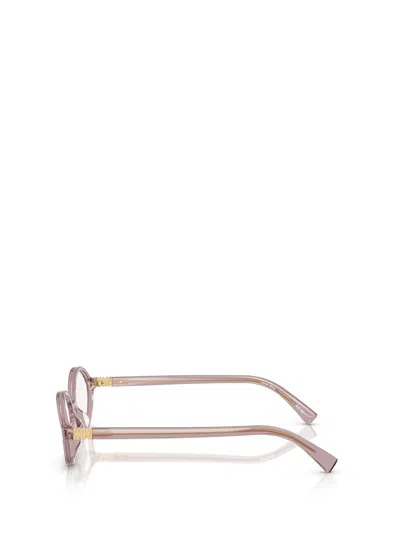 Miu Miu 0mu 01xv Miu Regard 12w1o1 Malva Trasparente Glasses In Pink