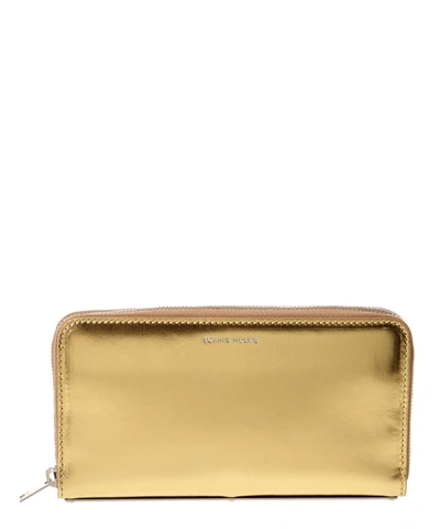 Sophie Hulme Rosebery Metallic Leather Continental Wallet In Nocolor