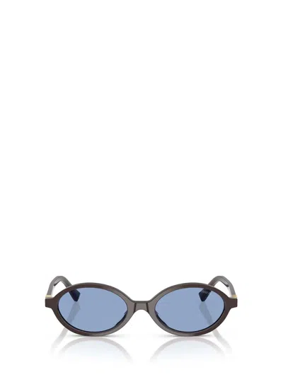 Miu Miu Miumiu 0mu 04zs Miu Regard 22c60o Marrone Moka Sunglasses In Black