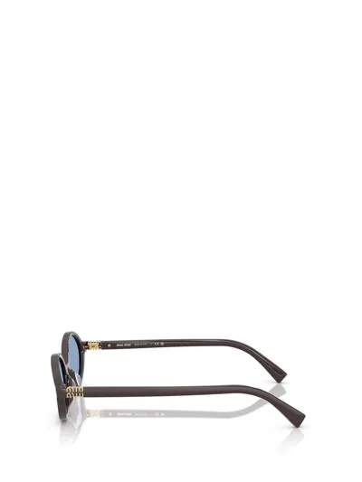 Miu Miu Miumiu 0mu 04zs Miu Regard 22c60o Marrone Moka Sunglasses In Black