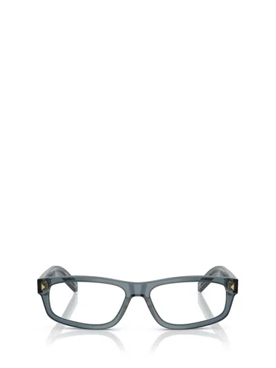 Prada Logo-printed Frames In Blue