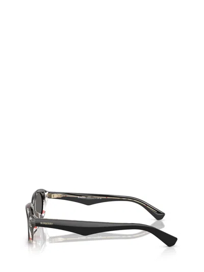 Burberry Be4447d Oval Sunglasses In Black Check