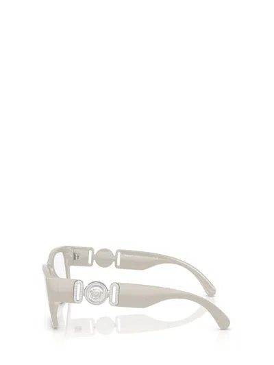 Versace 55mm Square Optical Glasses In Neutral