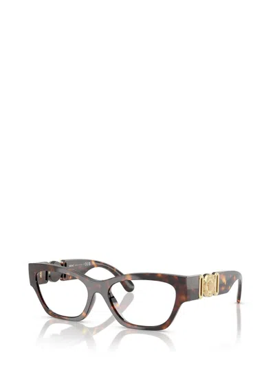 Versace 52mm Cat Eye Optical Glasses In Brown