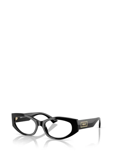 Versace 53mm Irregular Optical Glasses In Black