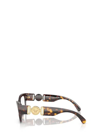 Versace 52mm Cat Eye Optical Glasses In Brown