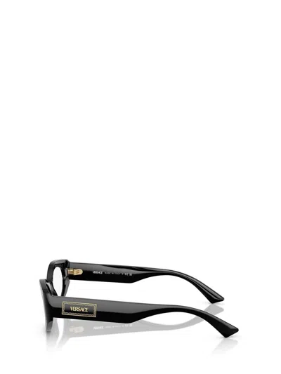 Versace 53mm Irregular Optical Glasses In Black