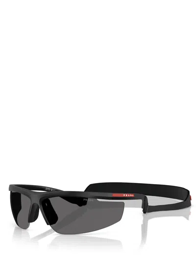 Prada Eyewear Rectangular Frame Sunglasses In Black