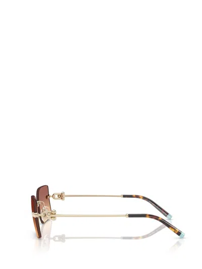 Tiffany & Co . 59mm Gradient Rectangular Sunglasses In Gold