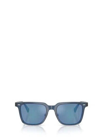 Oliver Peoples 52mm Rectangular Polarized Sunglasses In Blue