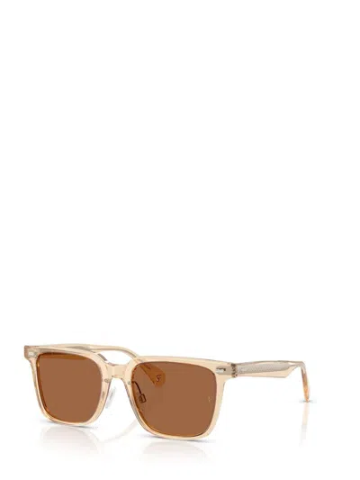 Oliver Peoples 52mm Rectangular Polarized Sunglasses In Brown