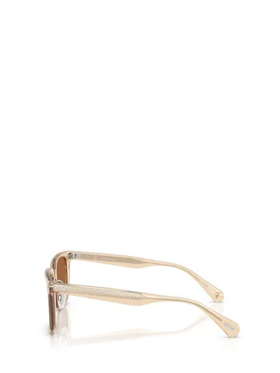 Oliver Peoples 52mm Rectangular Polarized Sunglasses In Brown