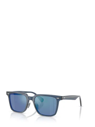 Oliver Peoples 52mm Rectangular Polarized Sunglasses In Blue