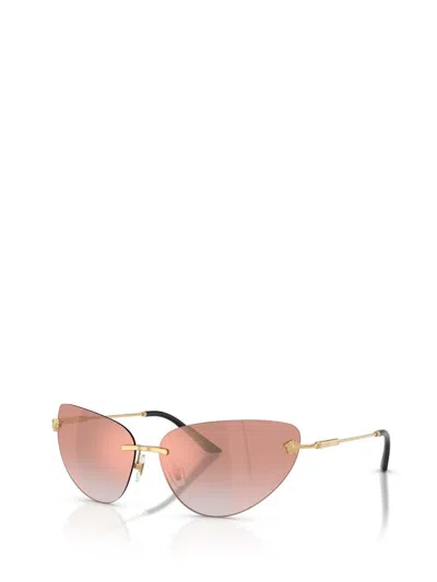 Versace 64mm Gradient Cat Eye Sunglasses In Gold