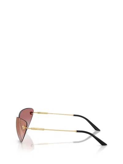 Versace 64mm Gradient Cat Eye Sunglasses In Gold